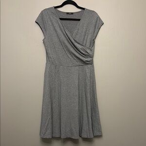 Elegant Gray Wrap Dress